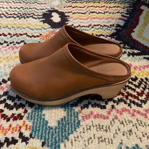 BDG Leather Heeled Clogs